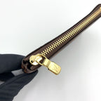 Louis Vuitton Pochette Cles Damier Ebene Leather Brown Coin Purse Gold — view 6