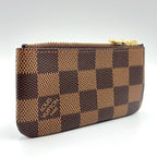 Louis Vuitton Pochette Cles Damier Ebene Leather Brown Coin Purse Gold — view 2