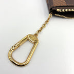 Louis Vuitton Pochette Cles Damier Ebene Leather Brown Coin Purse Gold — view 5