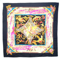 Hermes Tropicana Carre 90 Silk Black Multicolor Scarf