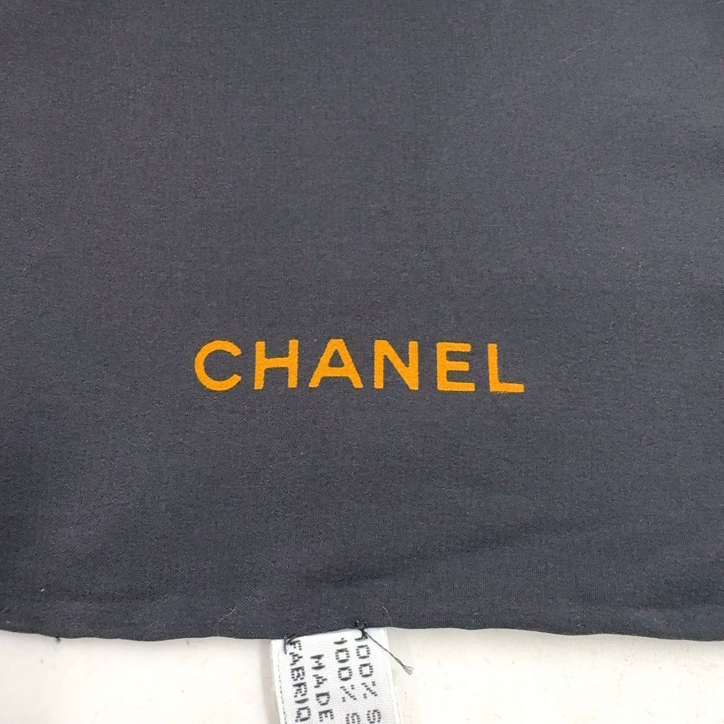 Chanel Globe Gem Pattern Large Silk Yellow Black Red Scarf — view 2
