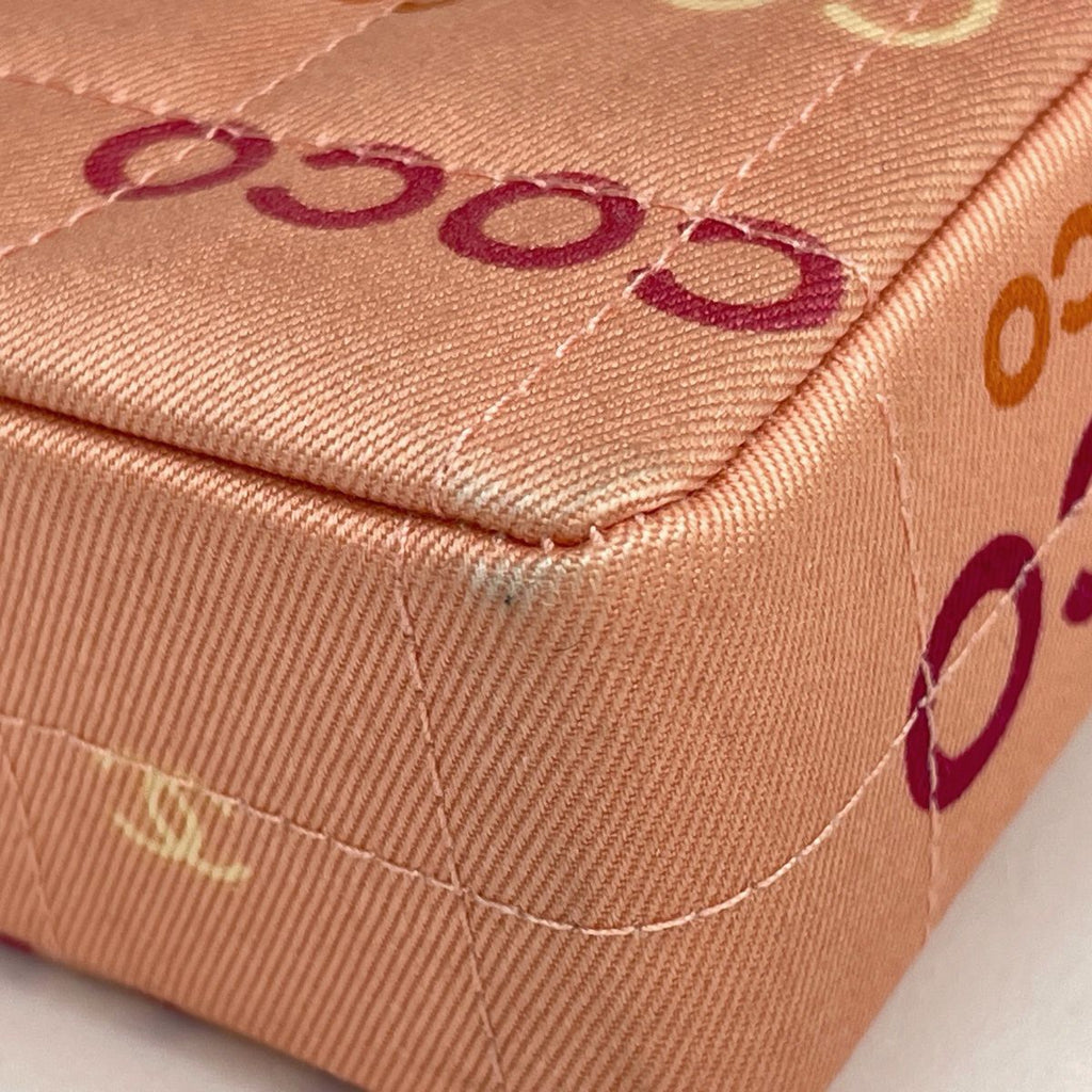 Chanel Shoulder Bag Choco Bar CC Logo Canvas Pink — view 3