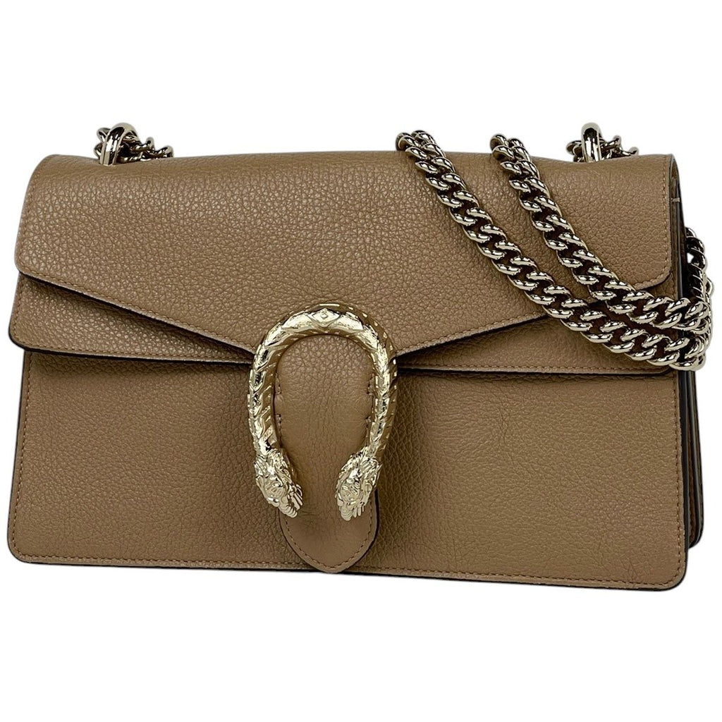 Gucci Shoulder Bag Dionysus Leather Beige