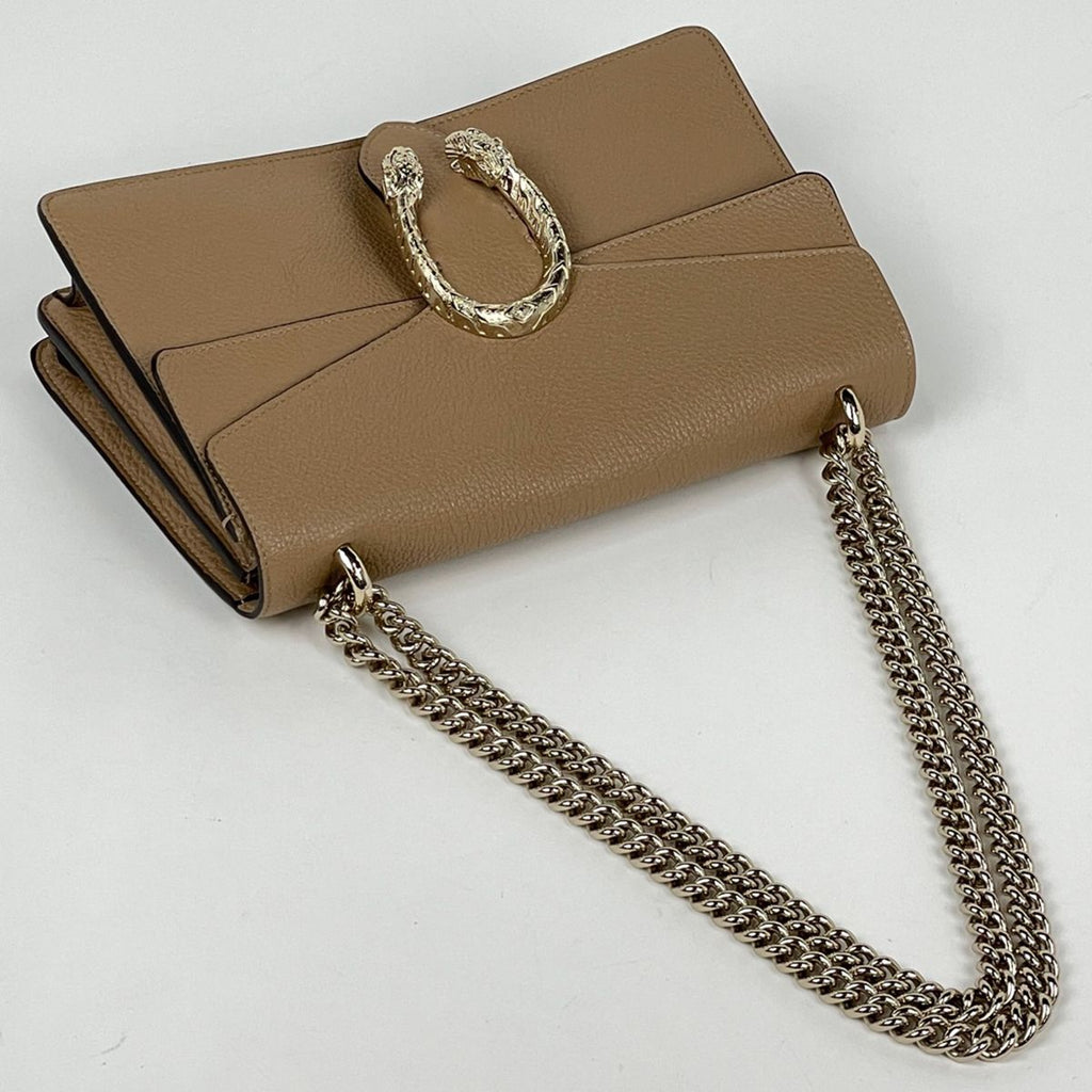 Gucci Shoulder Bag Dionysus Leather Beige — view 4