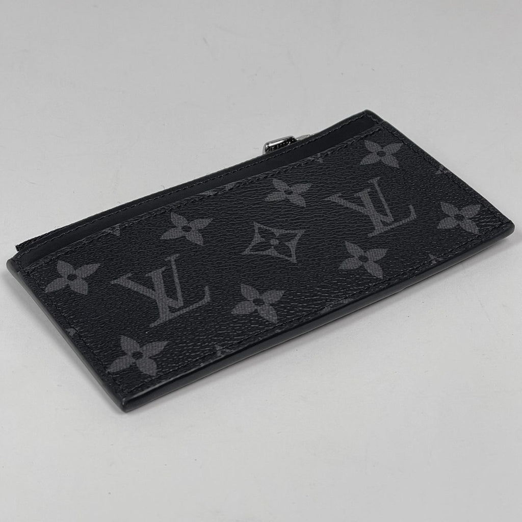Louis Vuitton Coin Card Holder Purse Monogram Eclipse Black — view 2