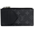 Louis Vuitton Coin Card Holder Purse Monogram Eclipse Black