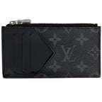Louis Vuitton Coin Card Holder Purse Monogram Eclipse Black