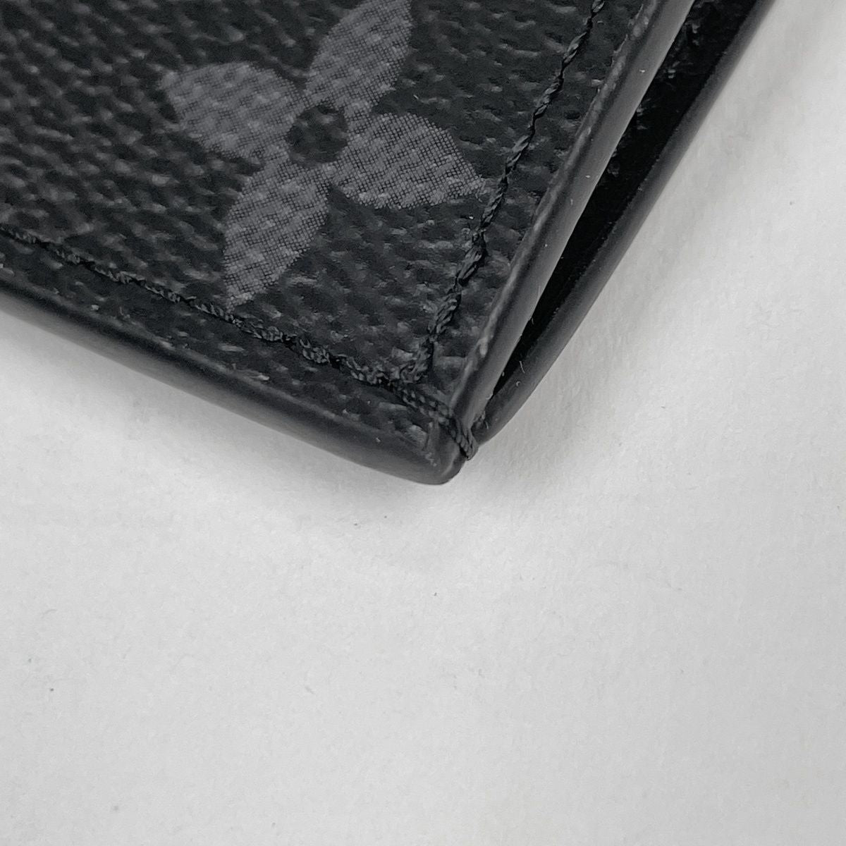 Louis Vuitton Coin Card Holder Purse Monogram Eclipse Black — view 3