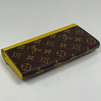 Louis Vuitton Portefeuille Sarah Wallet Tribal Mask Monogram Brown Jaune — view 2