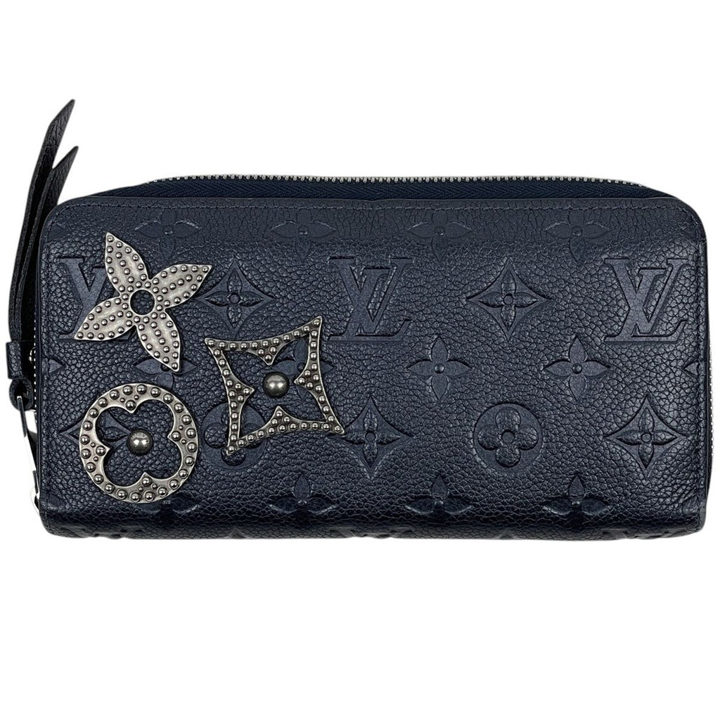 Louis Vuitton Zippy Wallet Monogram Empreinte Marine Metal