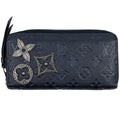 Louis Vuitton Zippy Wallet Monogram Empreinte Marine Metal
