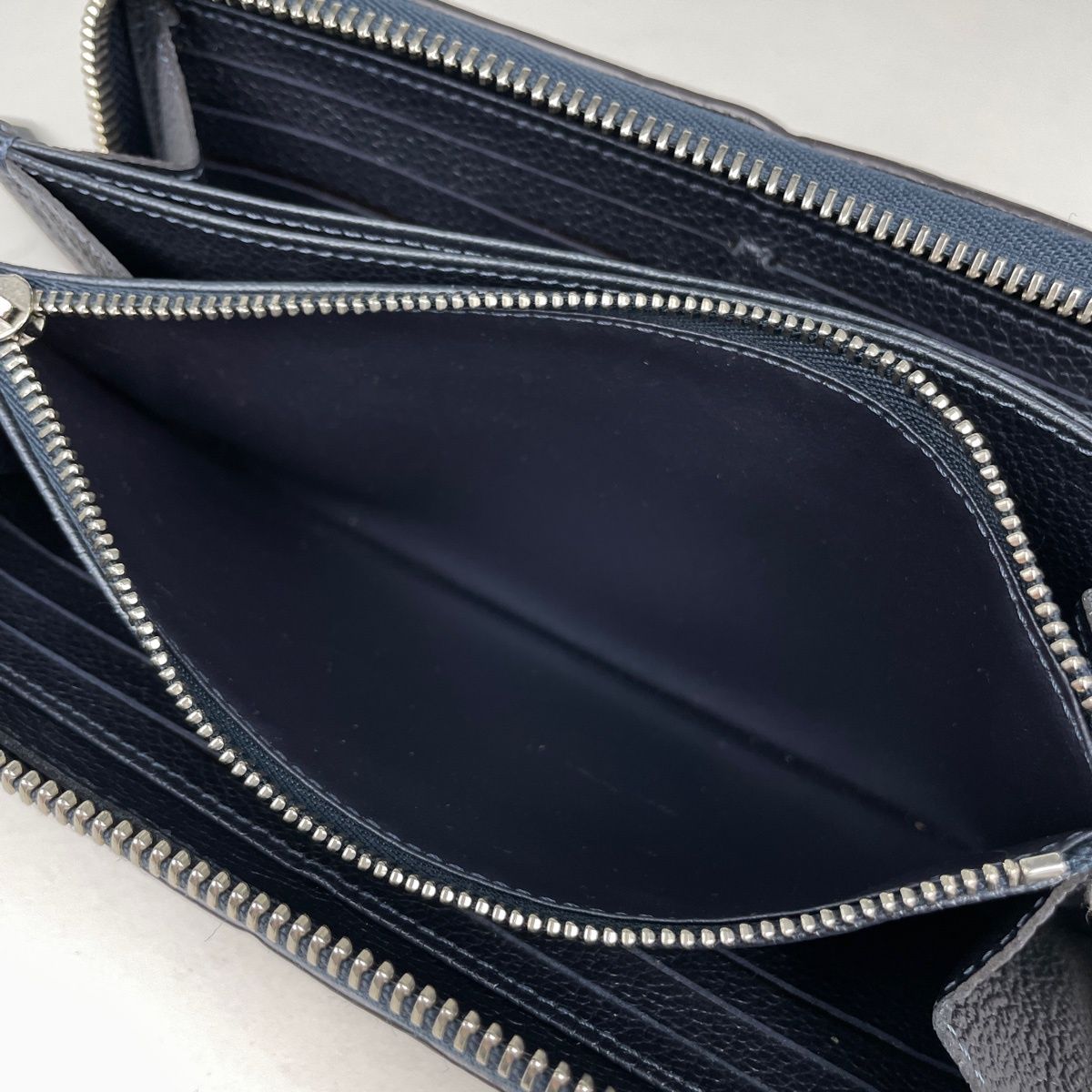 Louis Vuitton Zippy Wallet Monogram Empreinte Marine Metal — view 7