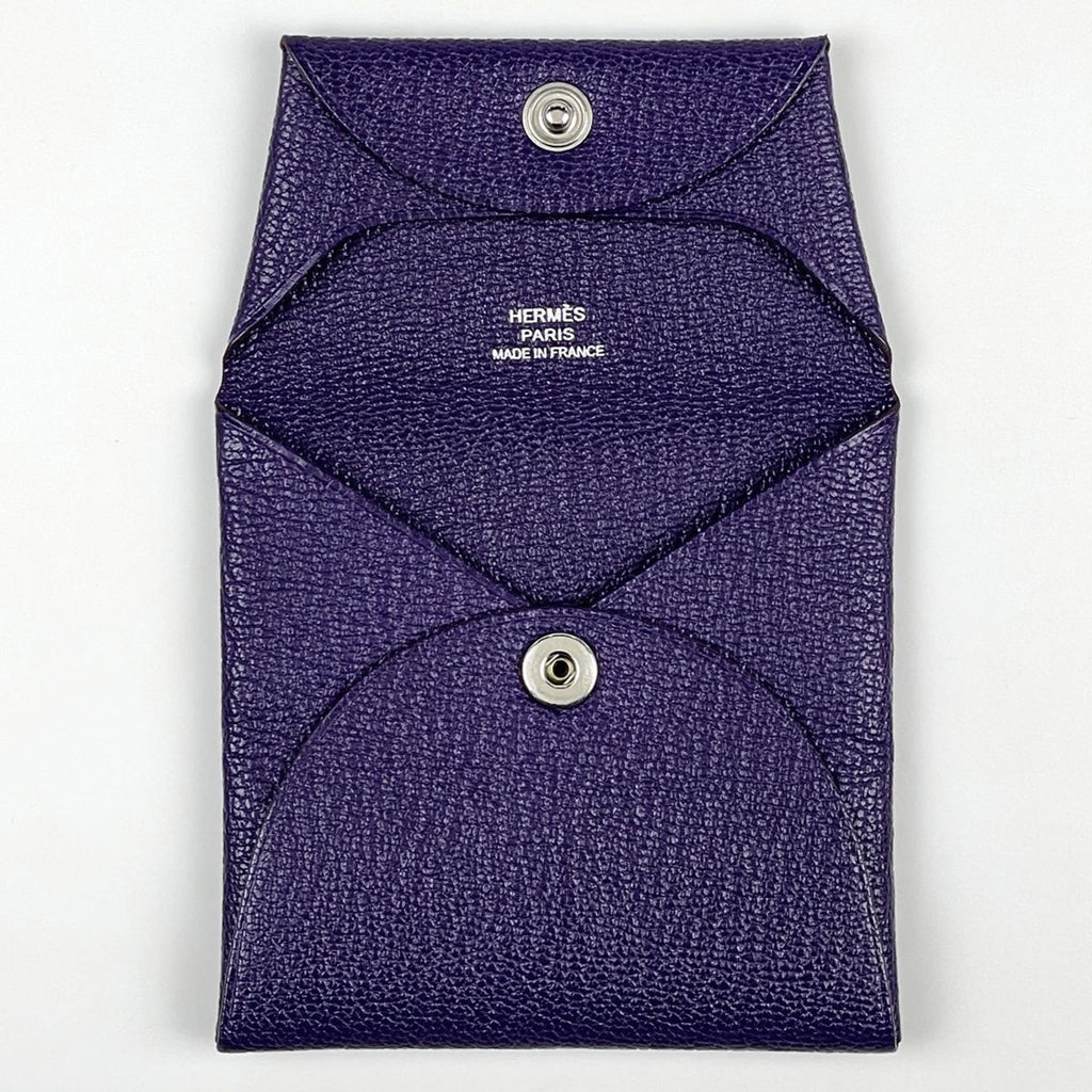 Hermes Bastia Coin Purse Chevre Iris — view 6