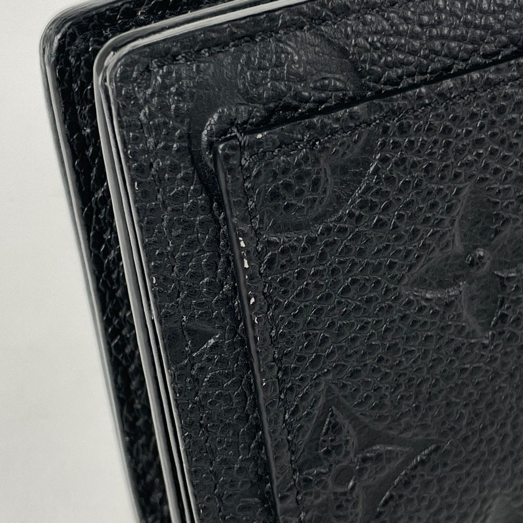 Louis Vuitton Portefeuille Clair Bifold Wallet Monogram Empreinte Noir — view 4