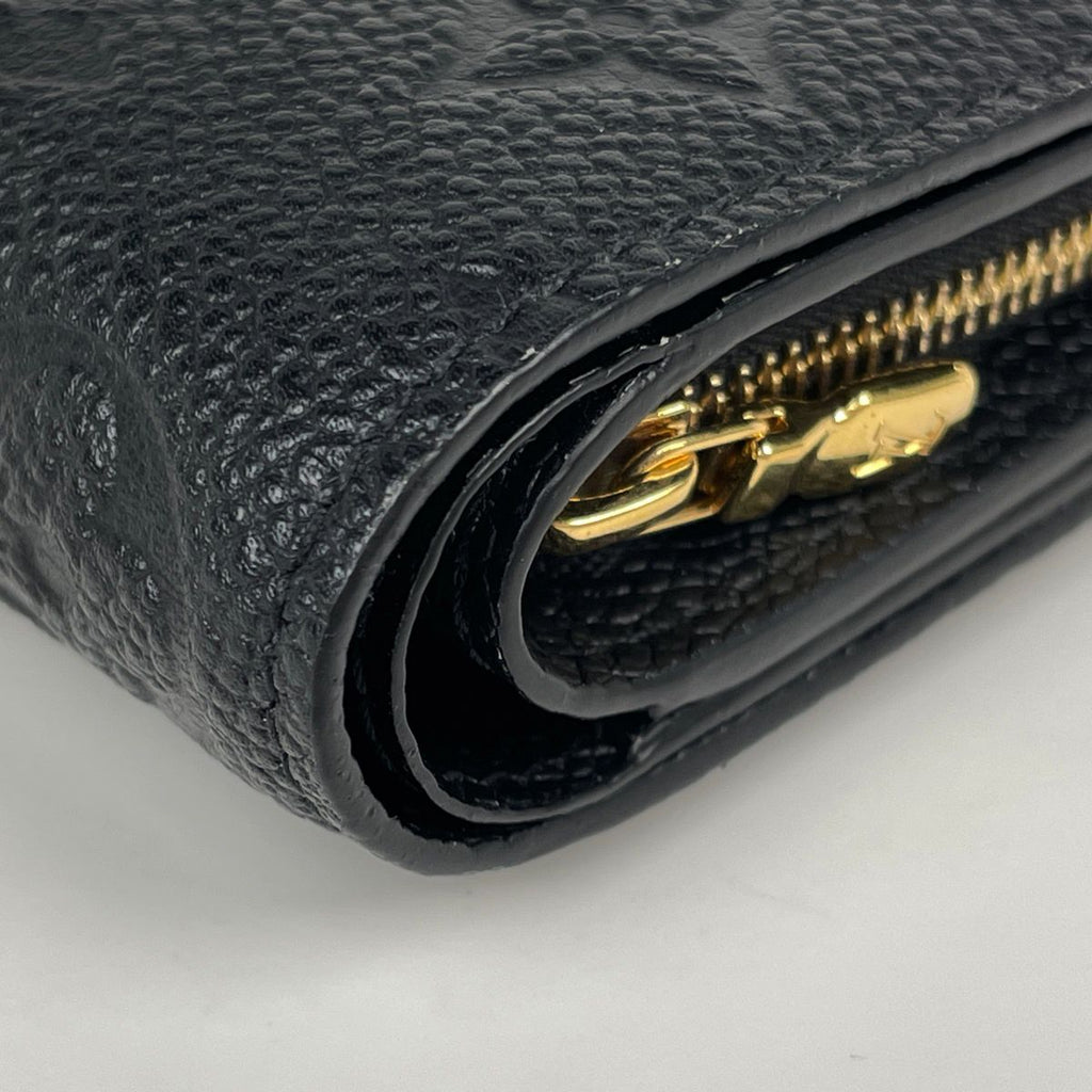 Louis Vuitton Portefeuille Clair Bifold Wallet Monogram Empreinte Noir — view 3