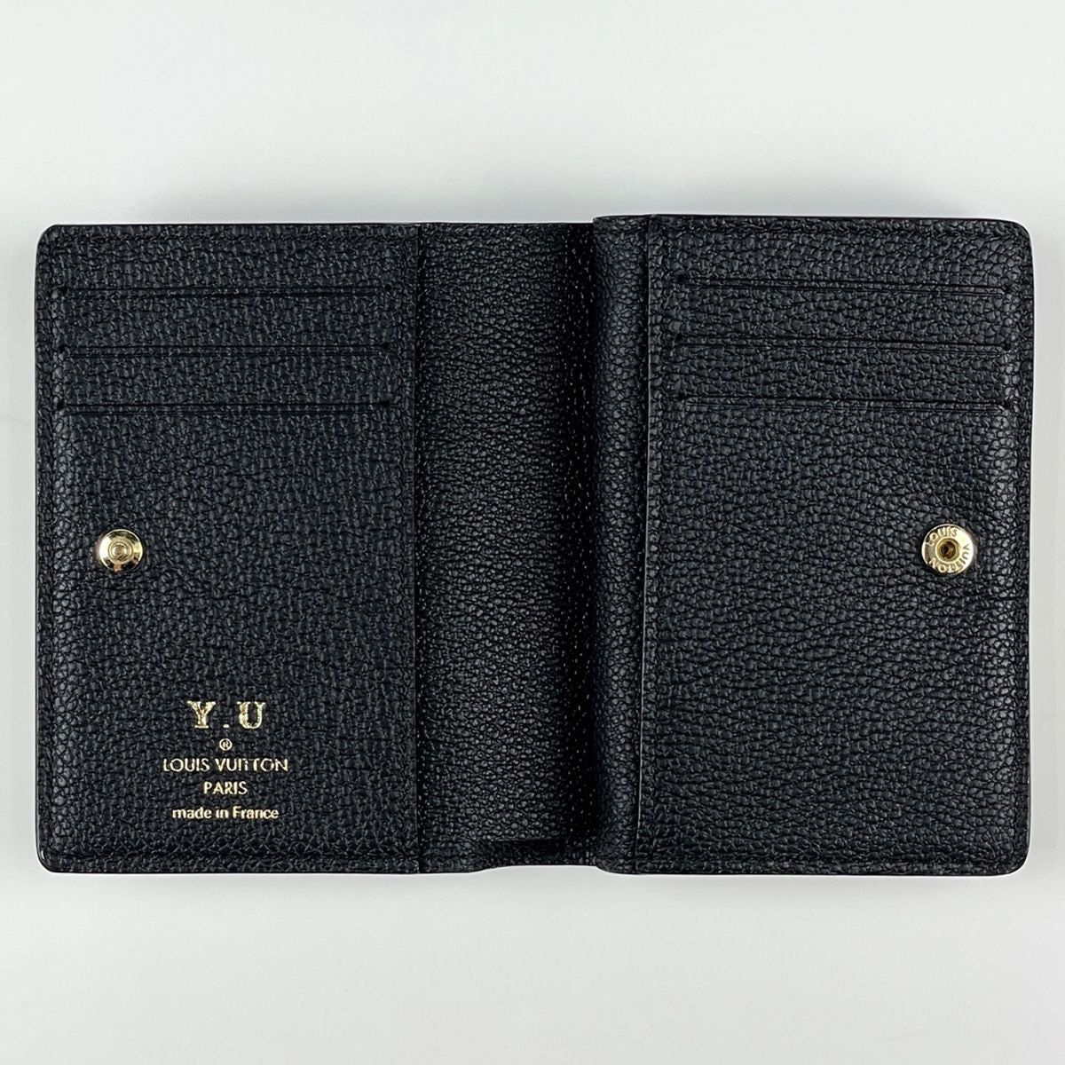 Louis Vuitton Portefeuille Clair Bifold Wallet Monogram Empreinte Noir — view 8