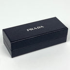 Prada Key Holder Metal Saffiano Leather Silver Orange — view 5