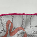 Hermes Carre 90 le Grand Prix AU Faubourg Scarf of Silk Pink Multicolor — view 5
