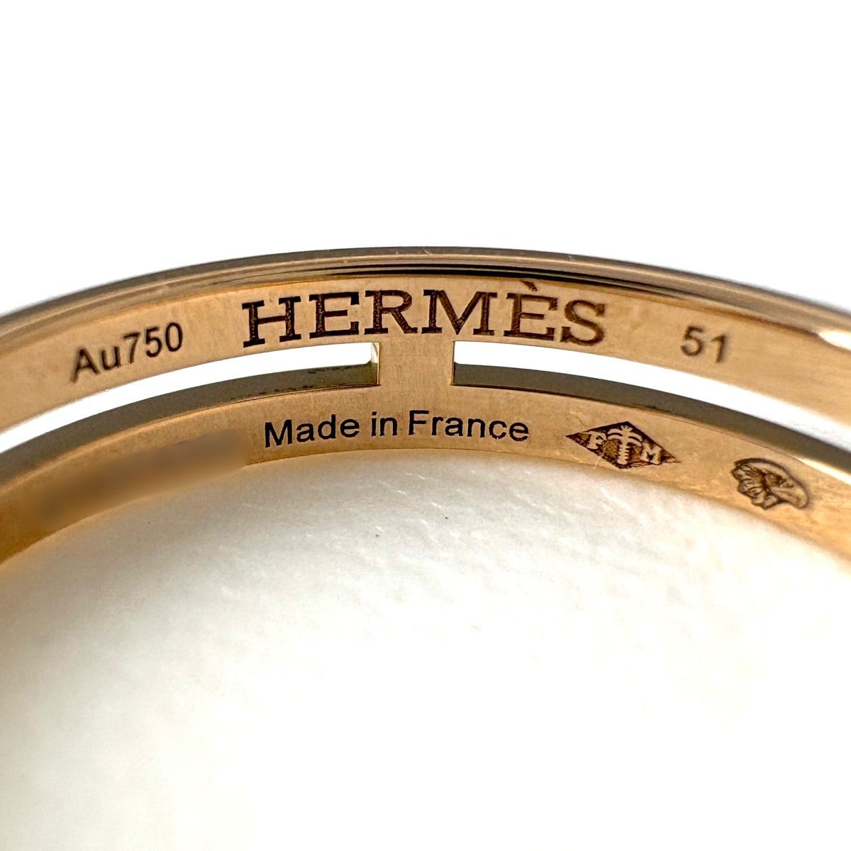 Hermes Ariane Pink Gold Ring — view 4