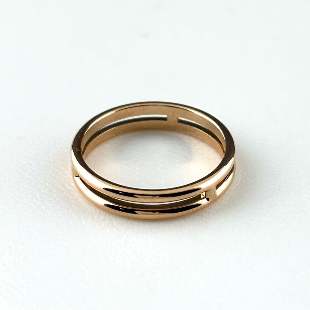 Hermes Ariane Pink Gold Ring — view 2