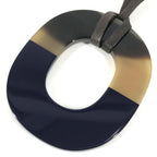 Hermes Necklace Isthme Pop Buffalo Horn Navy — view 3