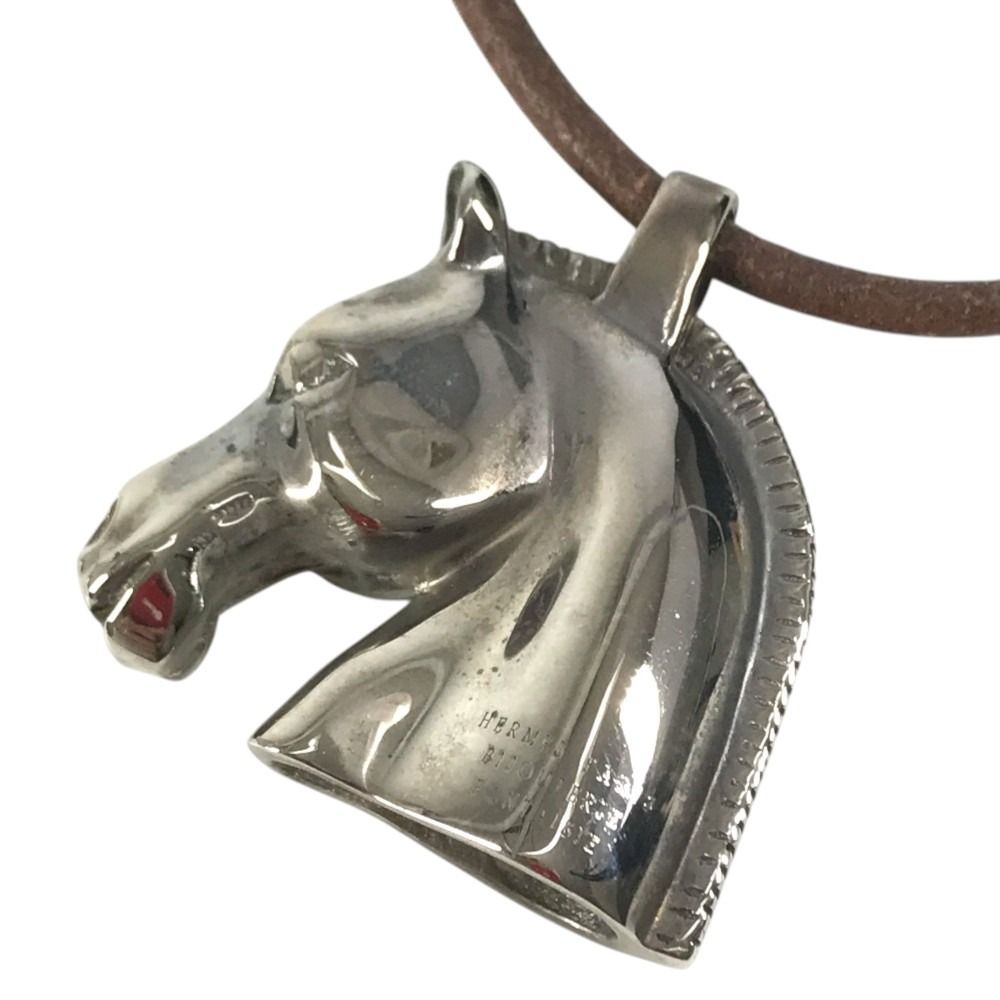 Hermes Necklace Cheval Horse Metal Silver — view 5