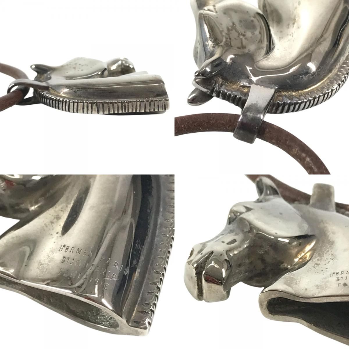 Hermes Necklace Cheval Horse Metal Silver — view 8