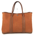 Hermes Tote Bag Garden Party PM Leather Canvas Orange — view 2