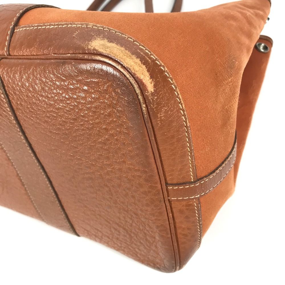 Hermes Tote Bag Garden Party PM Leather Canvas Orange — view 6