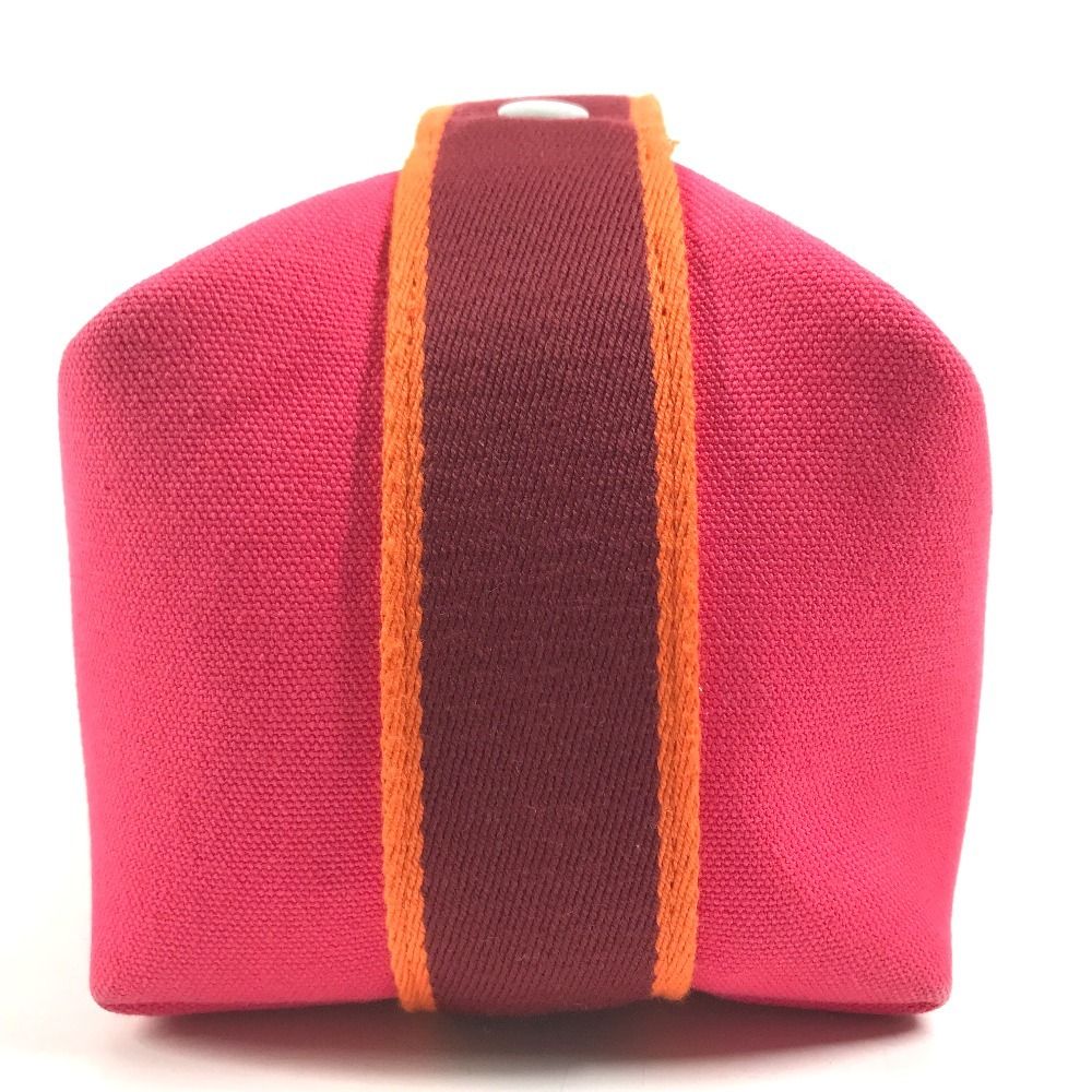 Hermes Handbag Brid-a-brac PM Black PM Canvas Hibiscus Pink — view 3
