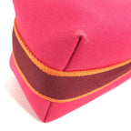 Hermes Handbag Brid-a-brac PM Black PM Canvas Hibiscus Pink — view 7