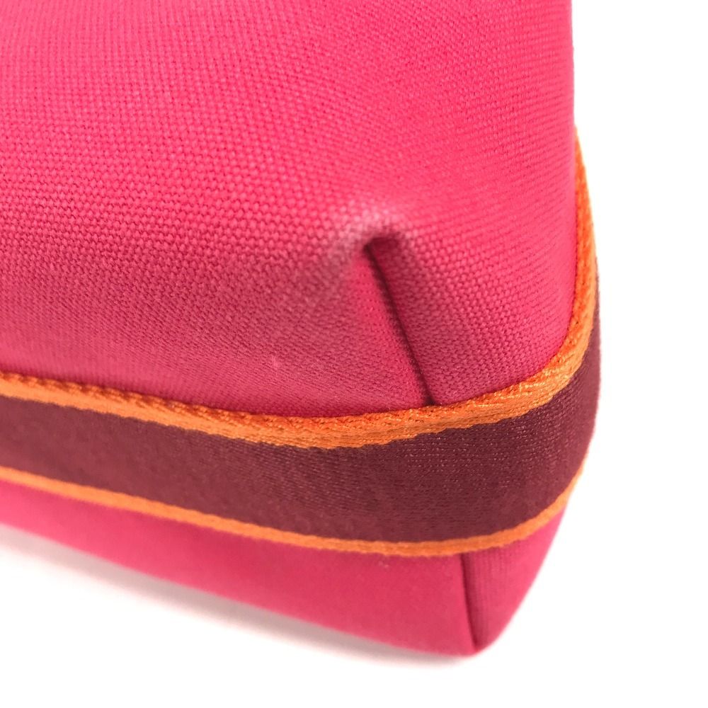 Hermes Handbag Brid-a-brac PM Black PM Canvas Hibiscus Pink — view 6