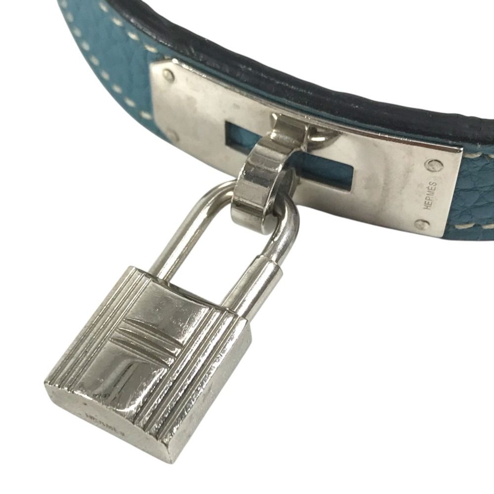 Hermes Collar Kelly Pet Leather Blue — view 5