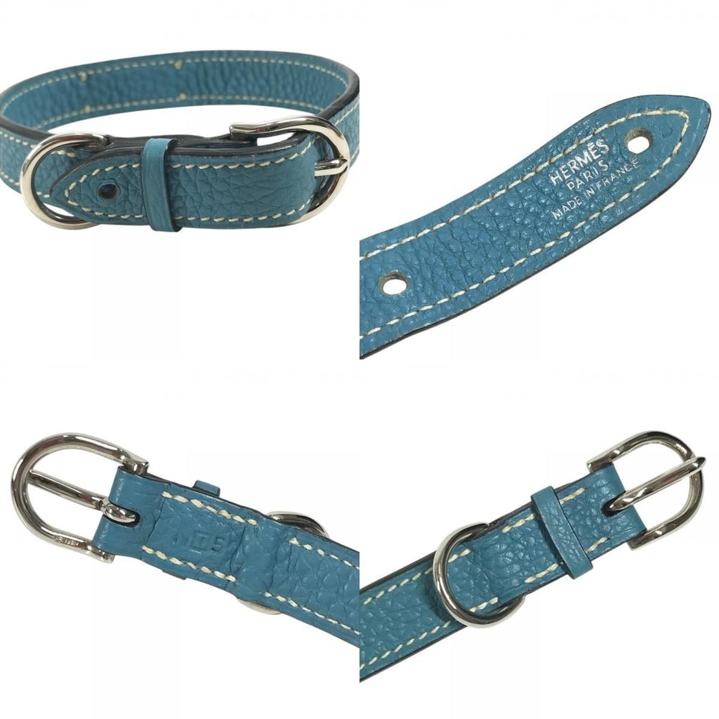 Hermes Collar Kelly Pet Leather Blue — view 8