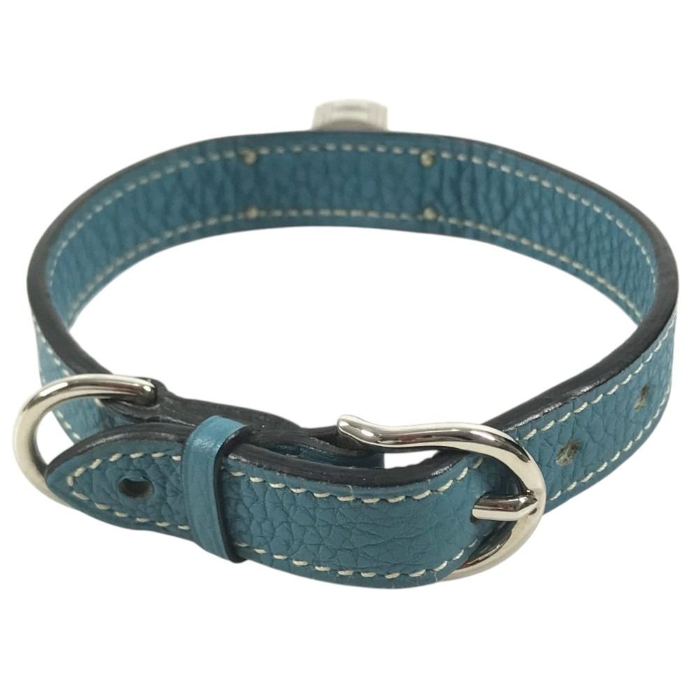 Hermes Collar Kelly Pet Leather Blue — view 2