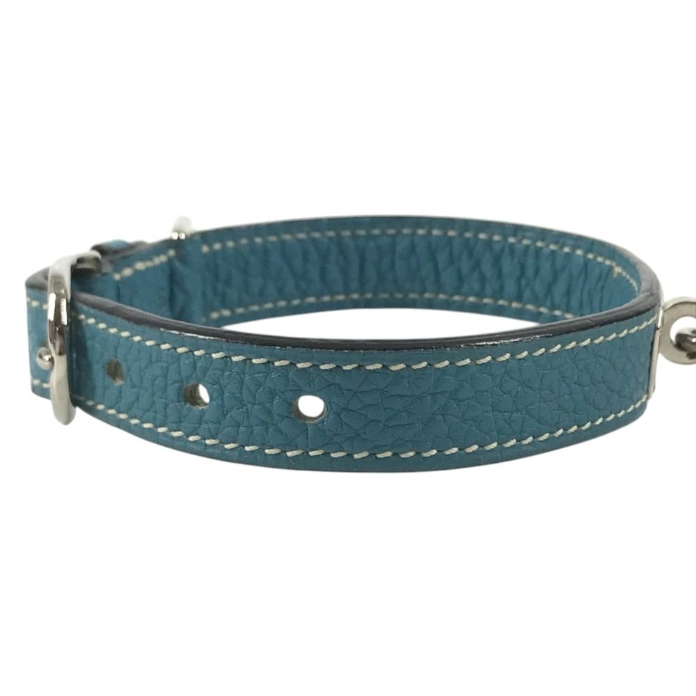 Hermes Collar Kelly Pet Leather Blue — view 4