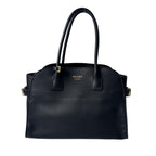 Prada Medium Soft Gray Leather Tote Bag