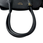 Prada Medium Soft Gray Leather Tote Bag — view 6