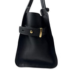 Prada Medium Soft Gray Leather Tote Bag — view 4