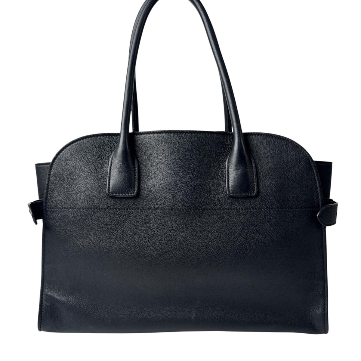 Prada Medium Soft Gray Leather Tote Bag — view 2