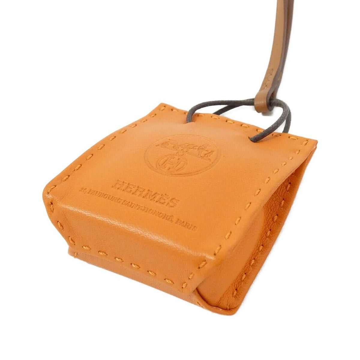 Hermes Sac Orange Bag Charm — view 3