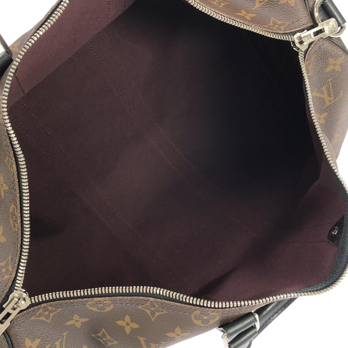Louis Vuitton Monogram Macassar Keepall Bandouliere 45 Boston Bag — view 8
