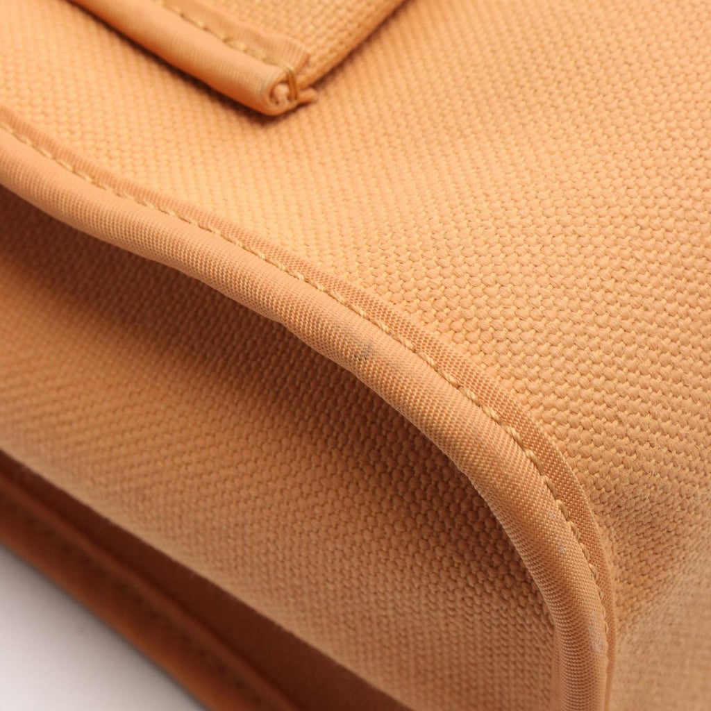 Hermes Handbag Herbag Zip PM Natural Sable Black Canvas Leather PM — view 7