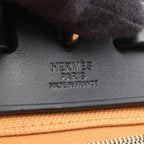 Hermes Handbag Herbag Zip PM Natural Sable Black Canvas Leather PM — view 4