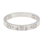 Gucci Ring Icon Heart 18k White Gold Diamond — view 2