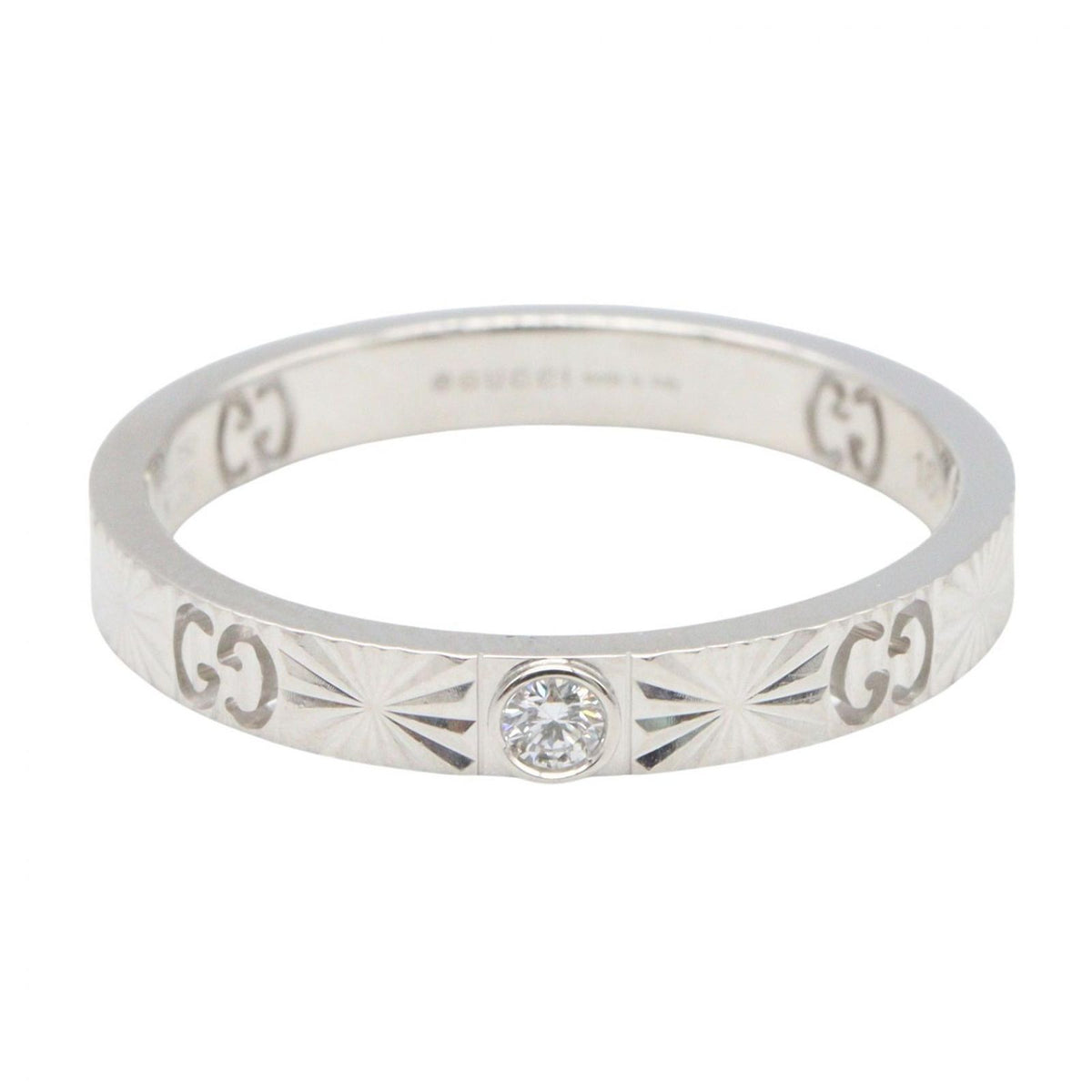 Gucci Ring Icon Heart 18k White Gold Diamond — view 2