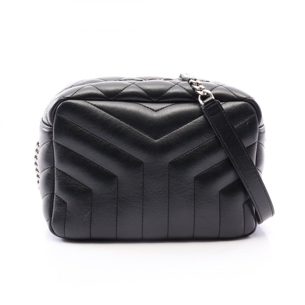 Saint Laurent Paris Shoulder Bag Loulou Black Leather Chain