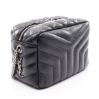Saint Laurent Paris Shoulder Bag Loulou Black Leather Chain — view 2