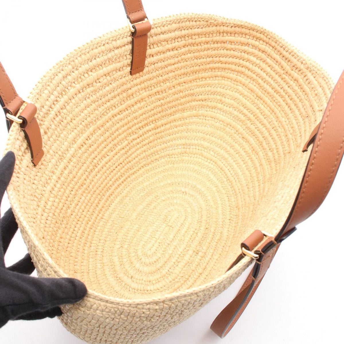 Loewe Tote Eclipse Basket Medium Leather Shoulder Bag — view 3