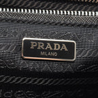Prada Shoulder Bag Quilted Black Nylon Chain — view 4